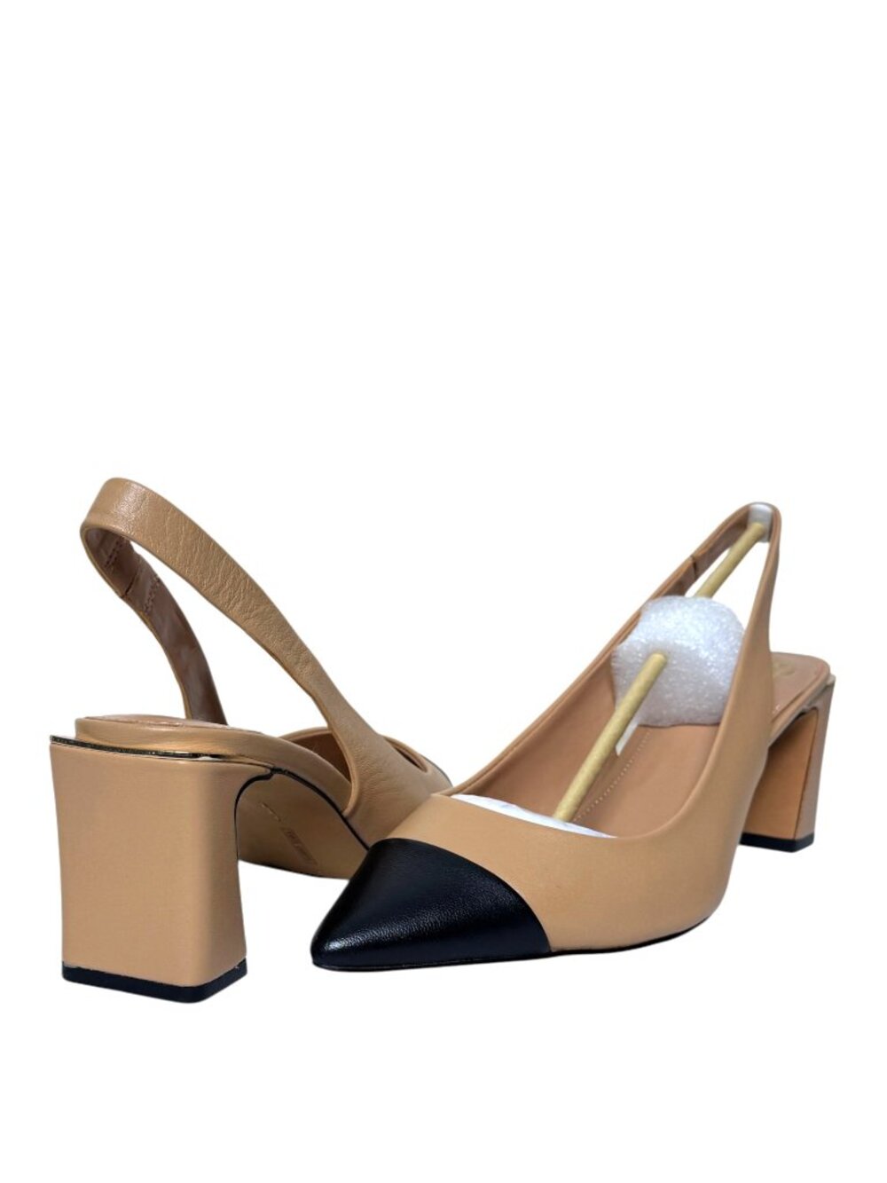 VINCE CAMUTO HAMDEN CT SLINGBACKS SANDSTONE OLD MONEY LUX PARISIAN CHIC NEW 9.5 - Picture 3 of 8